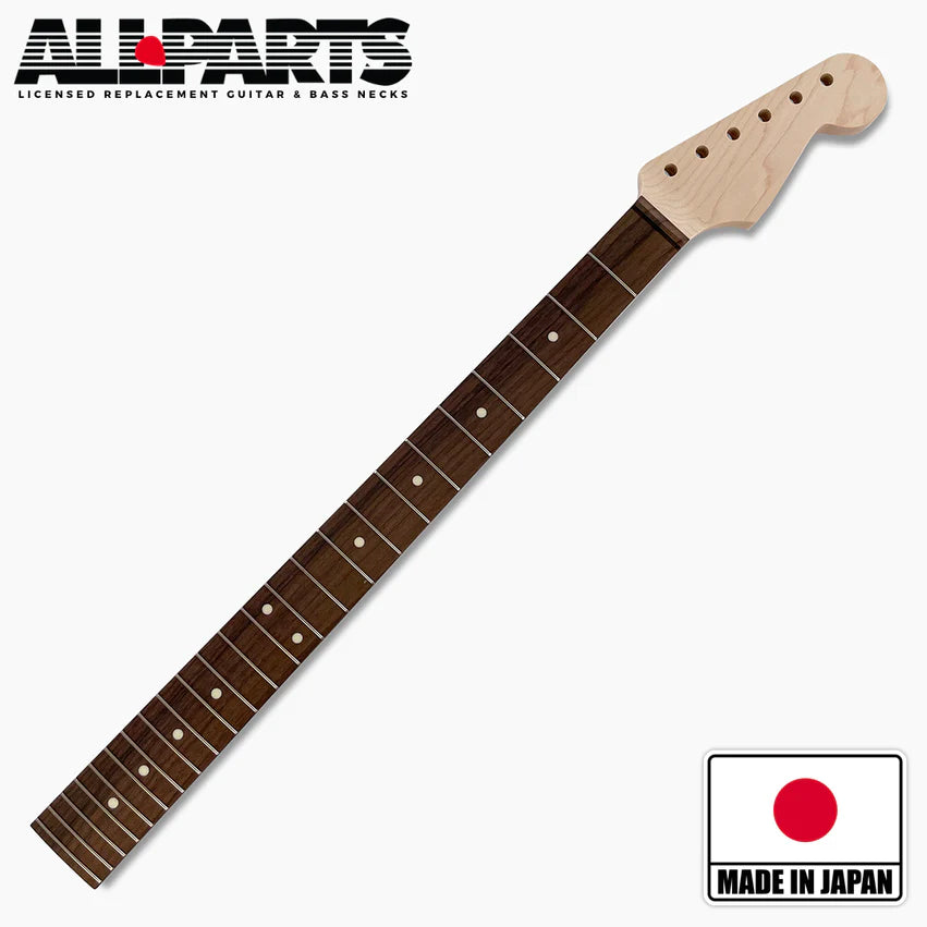 Allparts Baritone Neck For Strat, Maple with Rosewood Fingerboard, Unfinished
