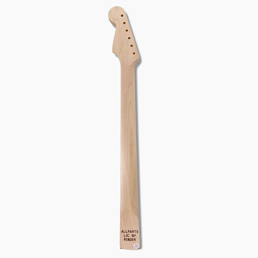 Allparts Baritone Neck For Strat, Maple with Rosewood Fingerboard, Unfinished, Back