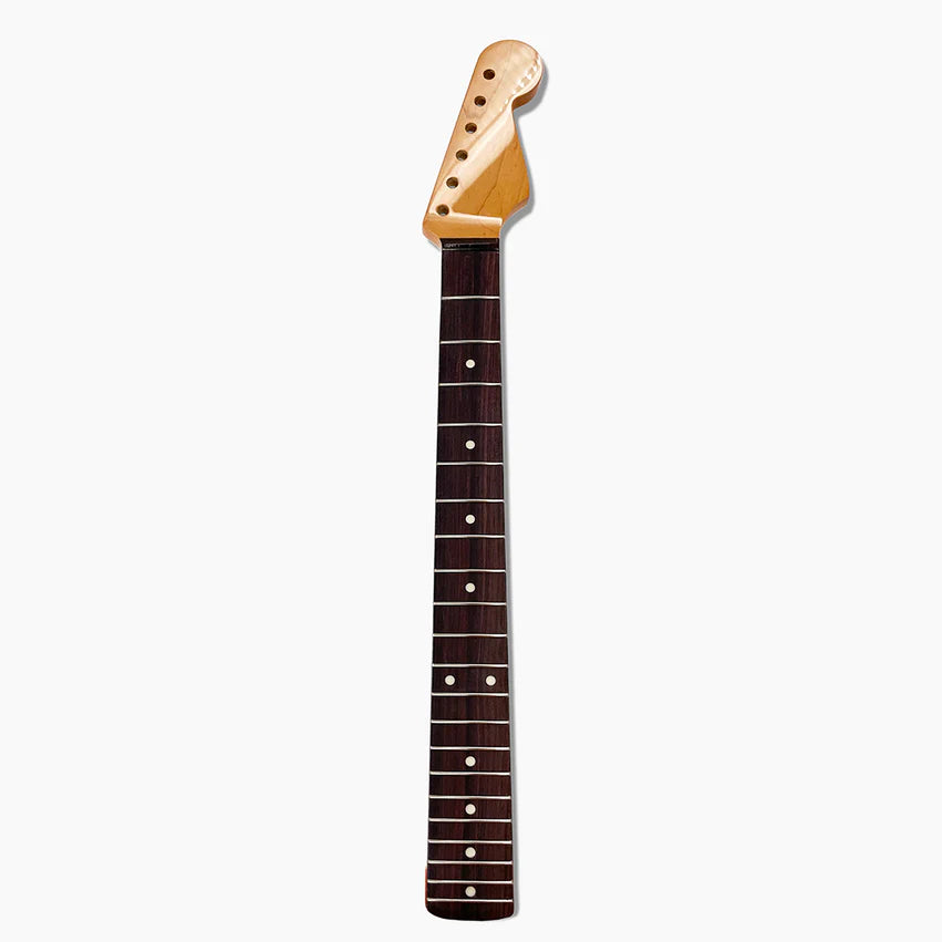 Allparts Replacement Rosewood Neck for Strat, with Nitro Finish Topcoat, 21 Tall Frets, Full