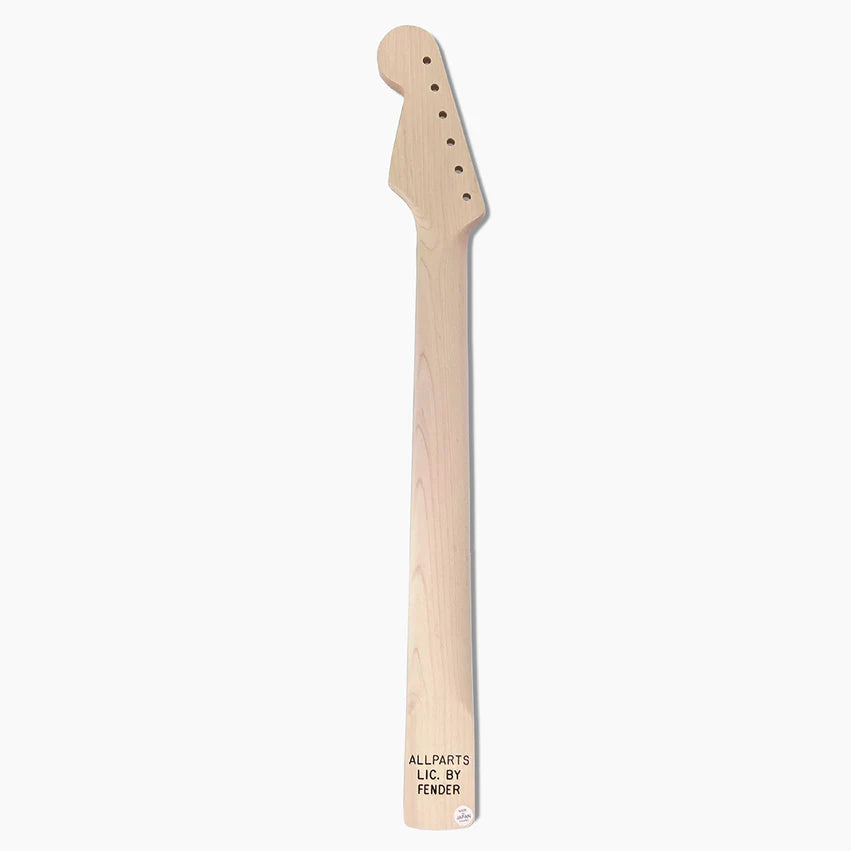 Allparts Replacement Rosewood Neck for Strat, No Finish, 21 frets with Binding, Back
