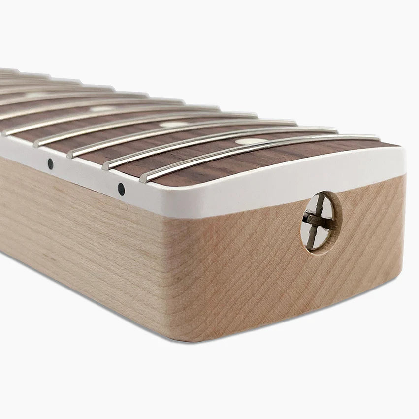 Allparts Replacement Rosewood Neck for Strat, No Finish, 21 frets with Binding, Angled Heel