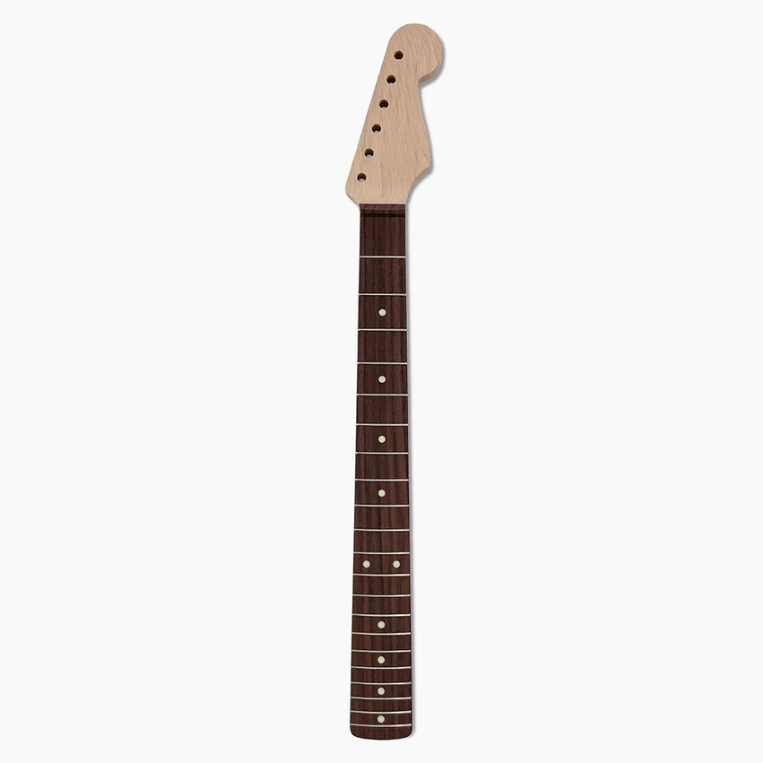 Replacement Rosewood Neck for Strat, No Finish, 21 frets, Full