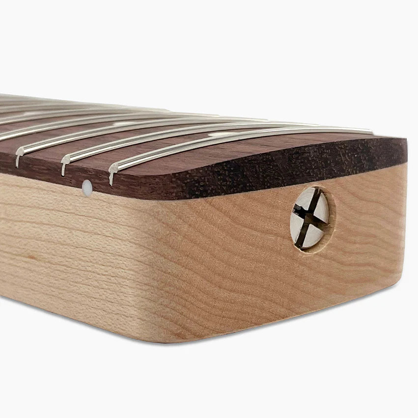 Replacement Rosewood Neck for Strat, No Finish, 21 frets, Angled Heel