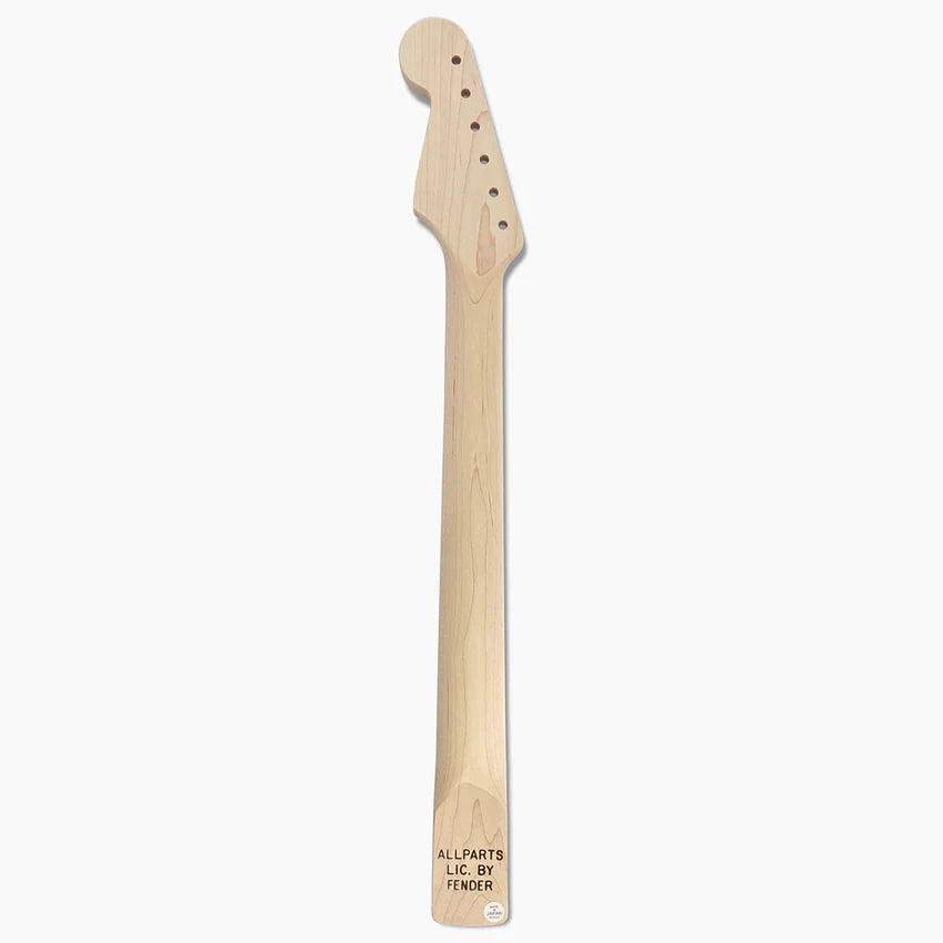 Allparts Replacement '62 Neck for Strat, Maple with Rosewood Fingerboard, No Finish, Back