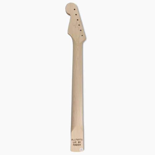 Replacement Rosewood Neck for Strat, No Finish, 10 Inch Radius, 21 Frets, Back