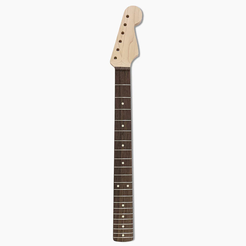 Replacement Rosewood Neck for Strat, No Finish, 10 Inch Radius, 21 Frets, Full