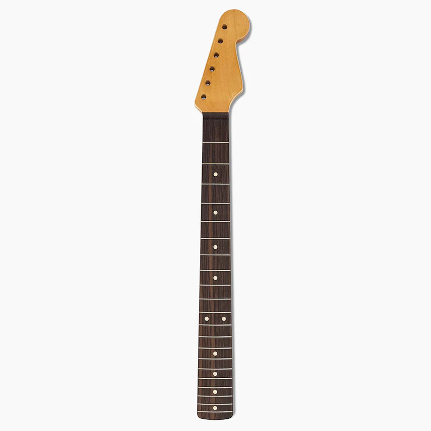 Allparts Replacement Satin Finish Neck for Strat, Maple with Rosewood Fingerboard, 21 tall frets, Full