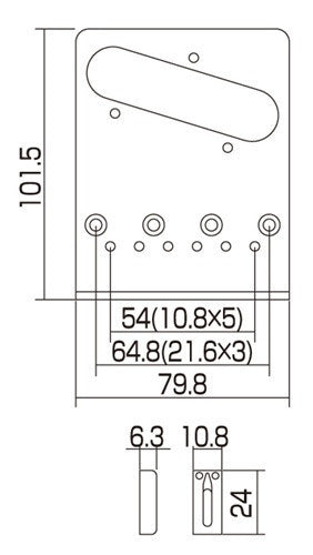 Allparts TB-0030 Gotoh GTC202 Bridge for Telecaster