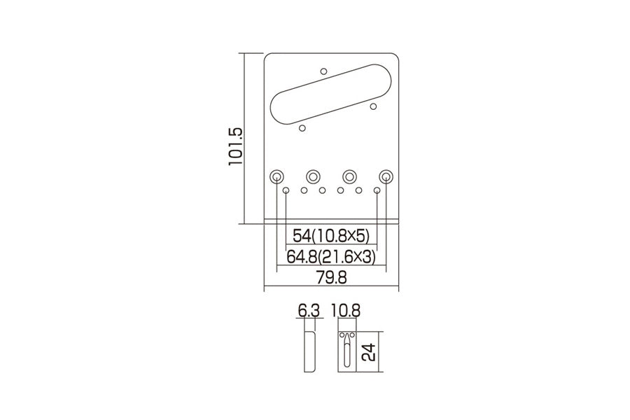 Allparts TB-0030 Gotoh GTC202 Bridge for Telecaster, Left-Handed
