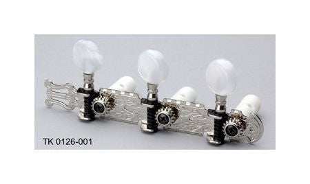 Allparts TK-0126 Classical Tuner Set with Pearloid White Buttons