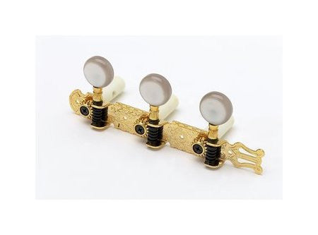 Allparts TK-0126 Classical Tuner Set with Pearloid White Buttons