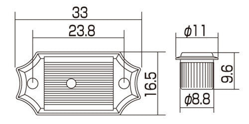 Allparts TK-0770 Gotoh SD90 Vintage-Style 3X3 Keys With Keystone Buttons