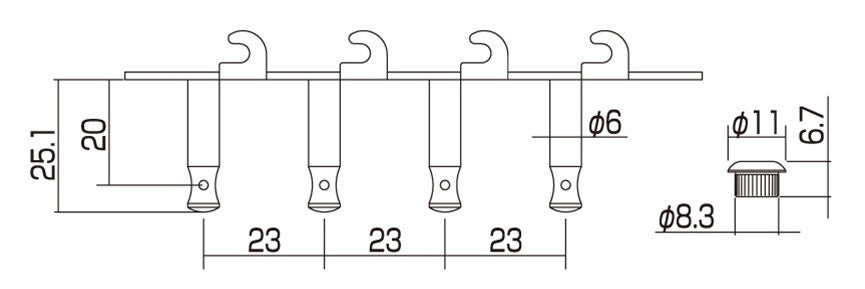 Allparts TK-7371 Gotoh M-120 A-Style Mandolin Keys