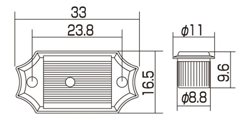 Allparts TK-7720 Gotoh SD90 Vintage-Style 3X3 Keys With Scalloped Buttons