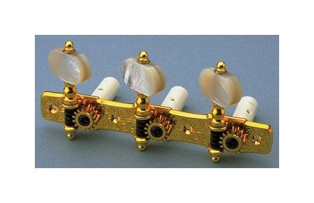Allparts TK-7954-002 Gotoh Gold Classical Tuner Set Real Mother of Pearl- set of 2 pcs