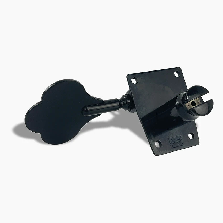 Allparts Leo Quan Badass OGT Bass Keys, Open Gear Large Post, 4-in-line set, Black, Single