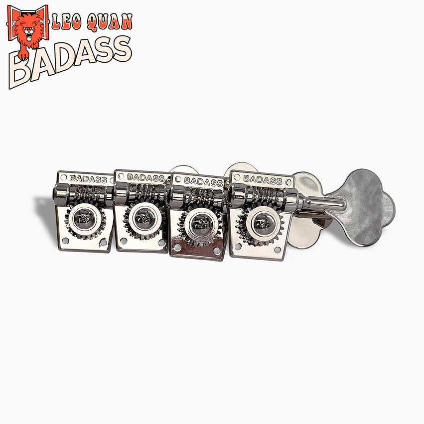Leo Quan® Badass OGT™ Bass Keys, Open Gear Small Post, 4-in-line set, Nickel
