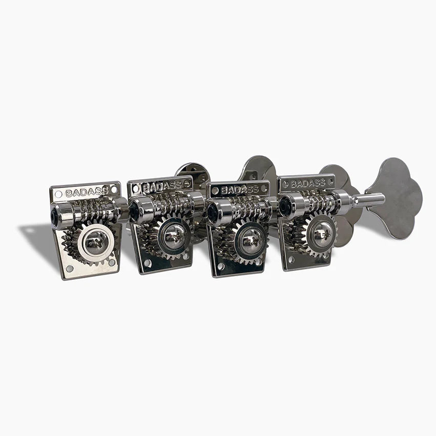 Leo Quan® Badass OGT™ Bass Keys, Open Gear Small Post, 4-in-line set, Nickel