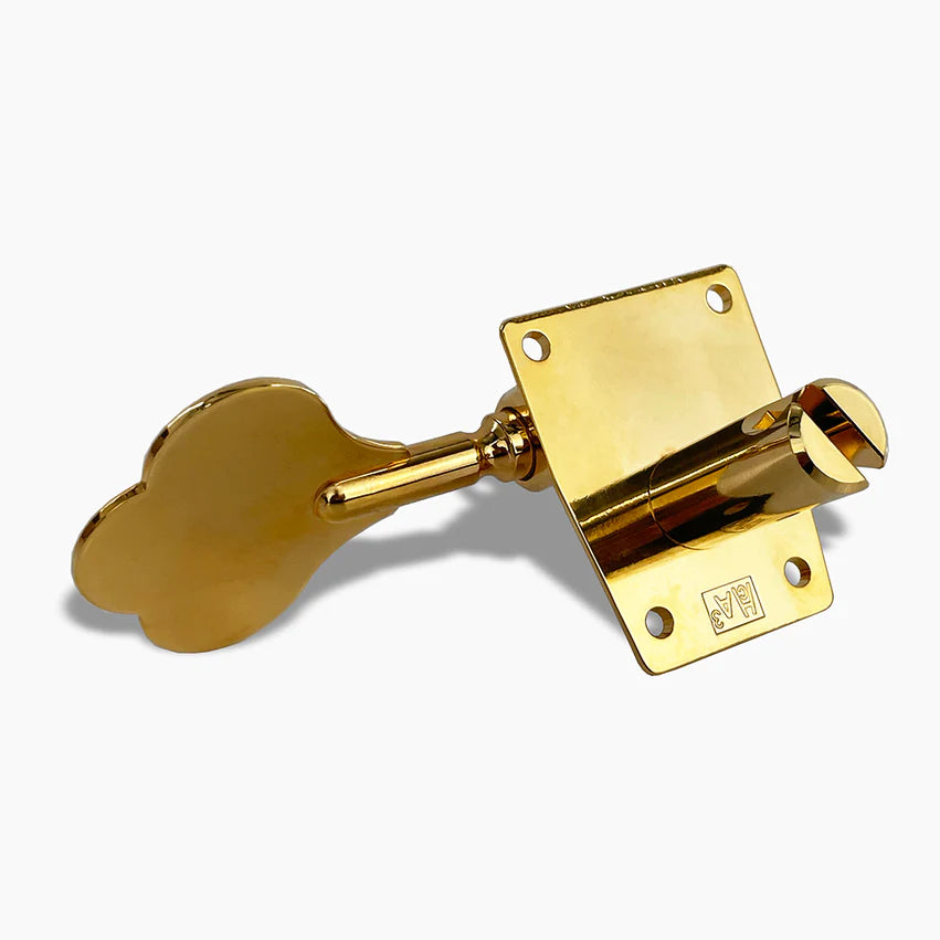 Leo Quan® Badass OGT™ Bass Keys, Open Gear Small Post, 4-in-line set, Gold, Single