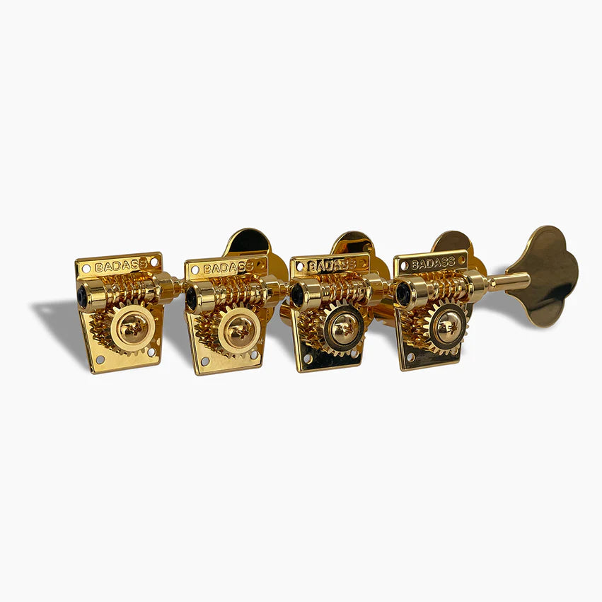 Leo Quan® Badass OGT™ Bass Keys, Open Gear Small Post, 4-in-line set, Gold