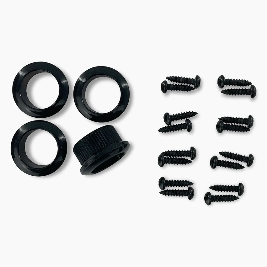 Leo Quan® Badass OGT™ Bass Keys, Open Gear Small Post, 4-in-line set, Black, Bushings