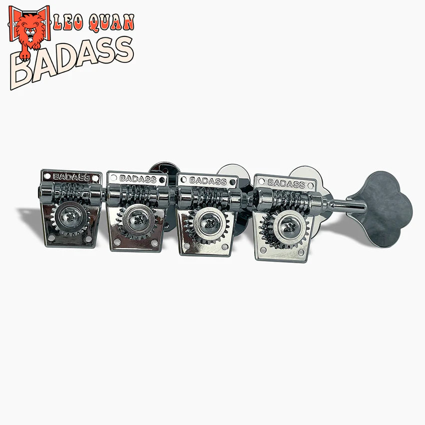 Leo Quan® Badass OGT™ Bass Keys, Open Gear Small Post, 4-in-line set, Chrome