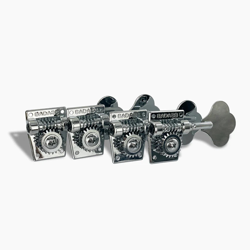 Leo Quan® Badass OGT™ Bass Keys, Open Gear Small Post, 4-in-line set, Chrome
