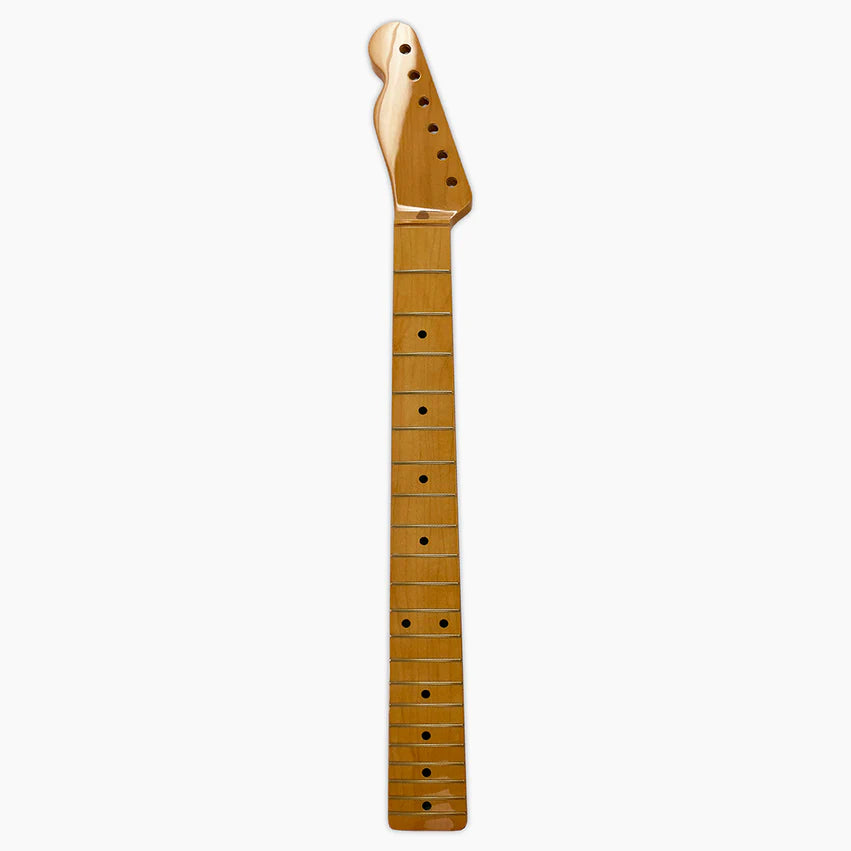 Allparts Replacement Left-handed Maple Neck For Tele, With Finish, 9-1/2 Inch Radius. 21 vintage frets 0.095" x 0.055" (2.4mm x 1.4mm), Full
