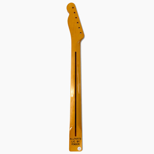Allparts Replacement Chunky Nitro Maple Neck For Tele, with Nitrocellulose Finish Topcoat, Back