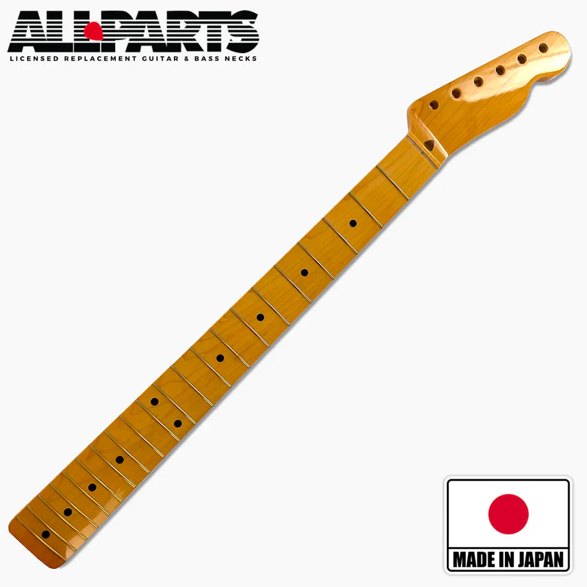 Allparts Replacement Nitro Maple Vee Profile Neck for Tele