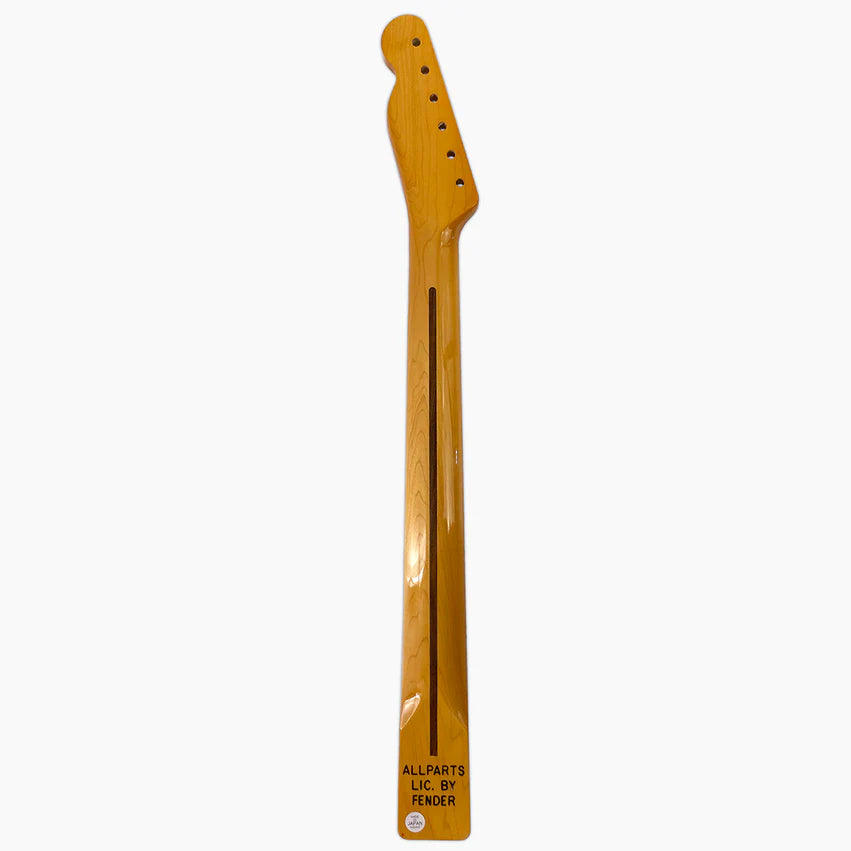 Allparts Replacement Nitro Maple Vee Profile Neck for Tele, Back