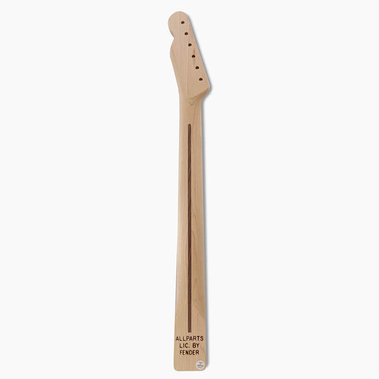 Allparts Replacement Maple Neck for Tele, No Finish, 21 frets, Back