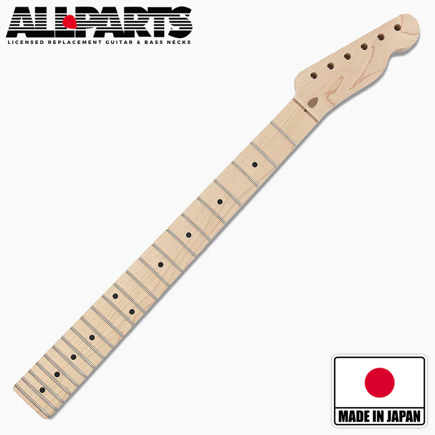 Allparts Replacement Neck for Telecaster, Solid Maple, 22 Frets, No finish