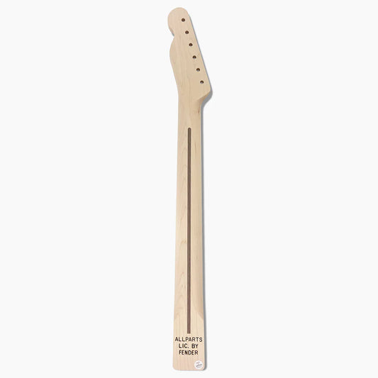 Allparts Replacement Chunky Neck for Tele, Solid Maple, No Finish, 21 Frets, Back