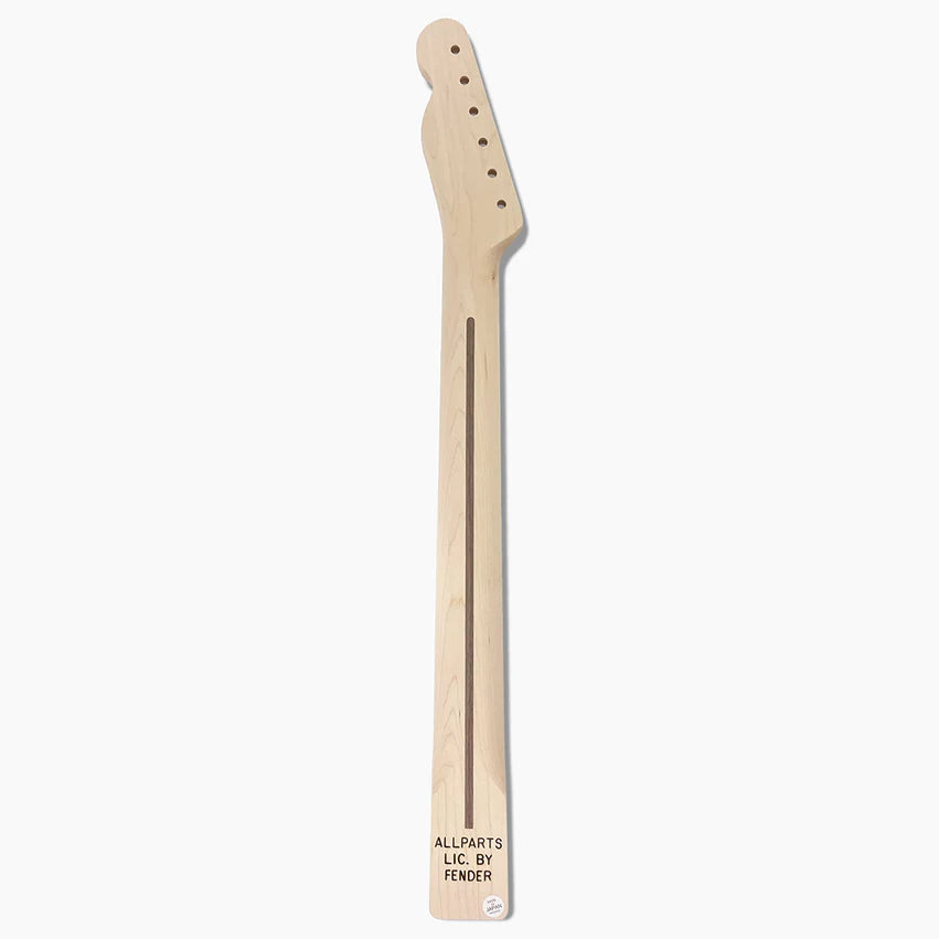 Allparts Replacement Chunky Neck for Tele, Solid Maple, No Finish, 21 Frets, Back