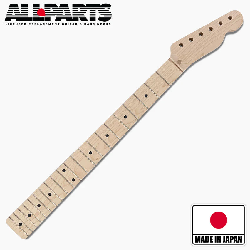 Allparts Replacement Vee Profile Neck for Tele, Solid Maple, No Finish, 21 Frets