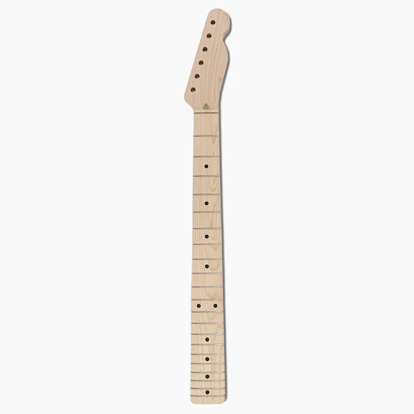 Allparts Replacement Vee Profile Neck for Tele, Solid Maple, No Finish, 21 Frets, Full