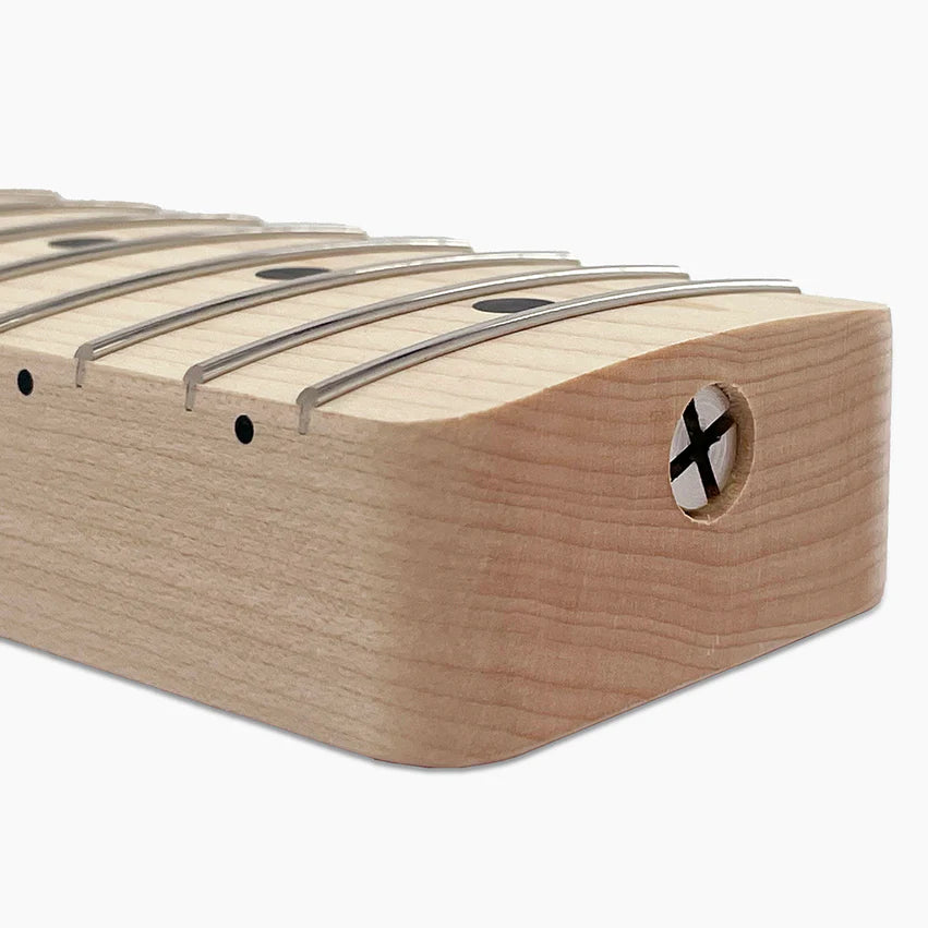 Allparts Replacement Vee Profile Neck for Tele, Solid Maple, No Finish, 21 Frets, Angled Heel