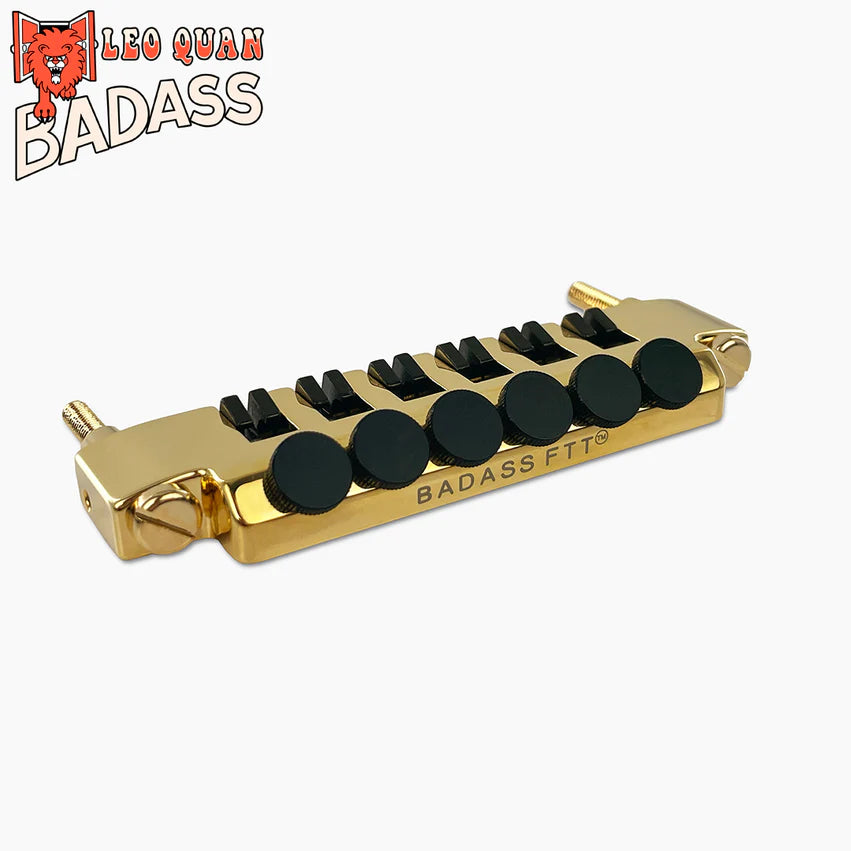 Allparts Leo Quan Badass FTT Fine Tuner Tailpiece, Gold