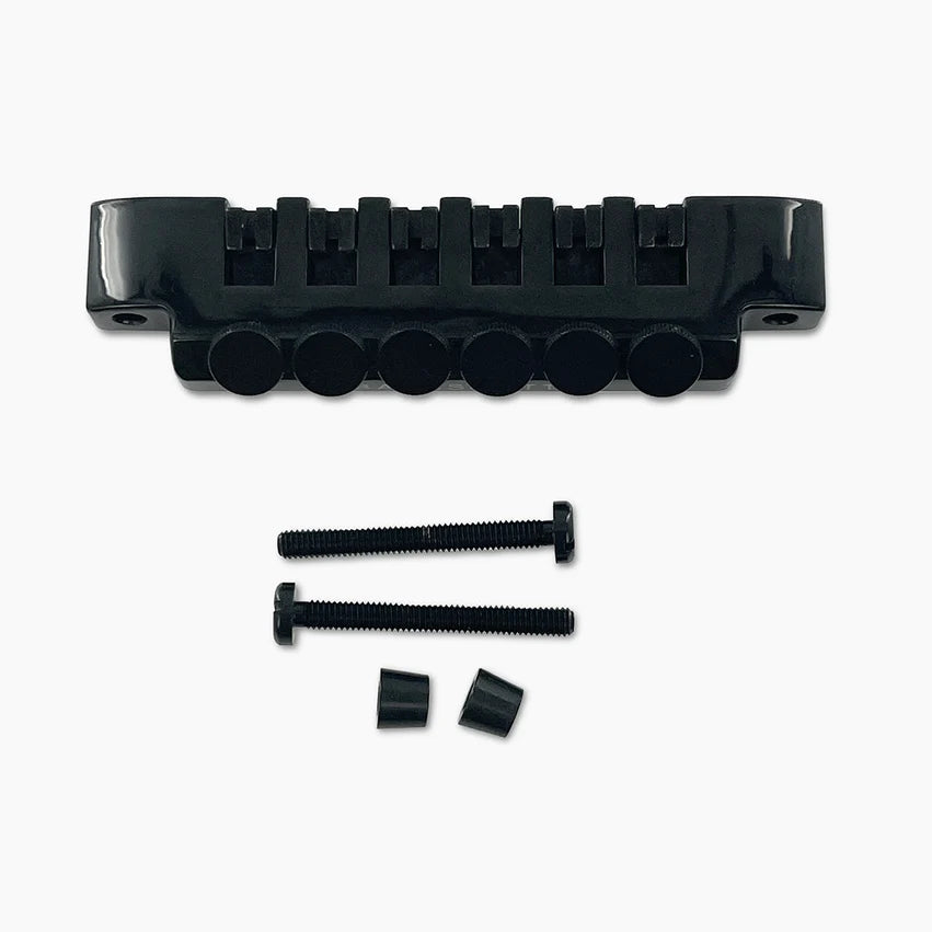 Allparts Leo Quan Badass FTT Fine Tuner Tailpiece, Black