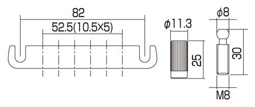 Allparts TP-3409 Gotoh 510FA Lightweight Aluminum Stop Tailpiece