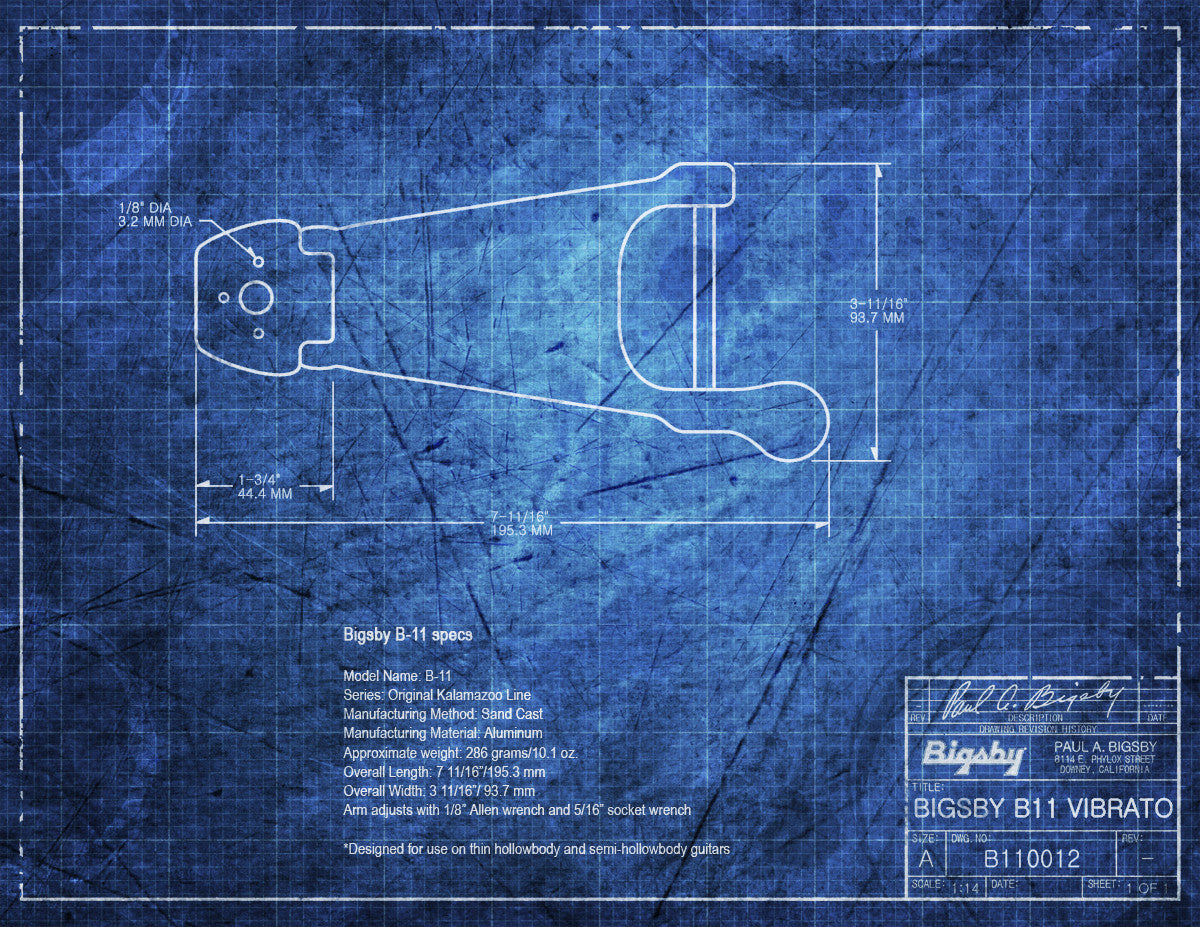 Allparts TP-3611 Bigsby B11 Vibrato Tailpiece