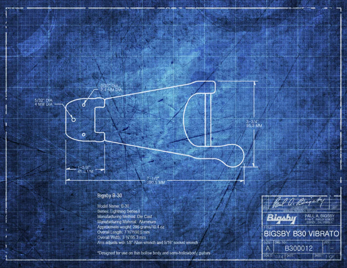 Allparts TP-3633 Licensed Bigsby® B30 Vibrato Tailpiece
