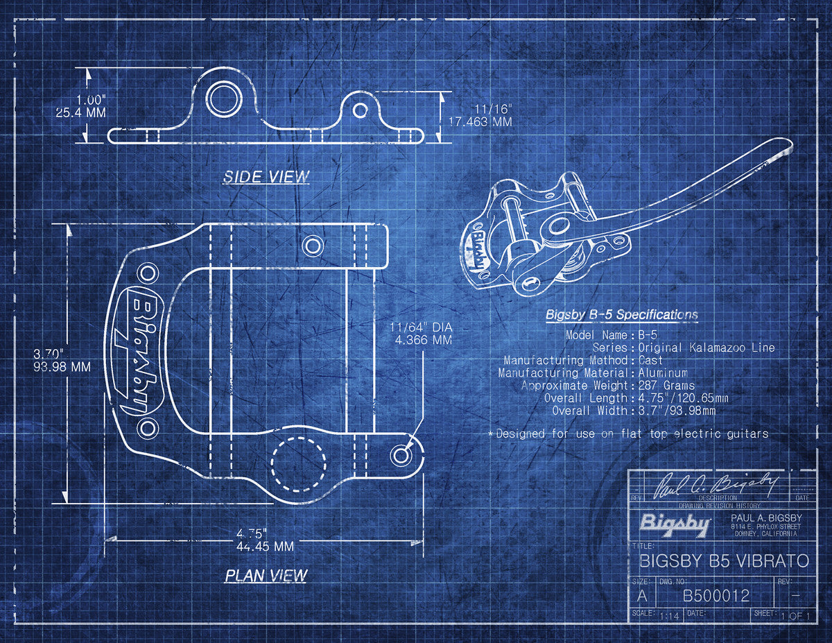Allparts TP-3640 Bigsby B5 Vibrato Tailpiece