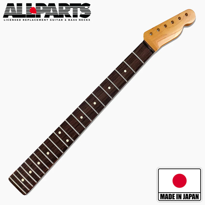 Allparts Replacement Rosewood Fingerboard Neck for Telecaster with Finish, 22 Frets