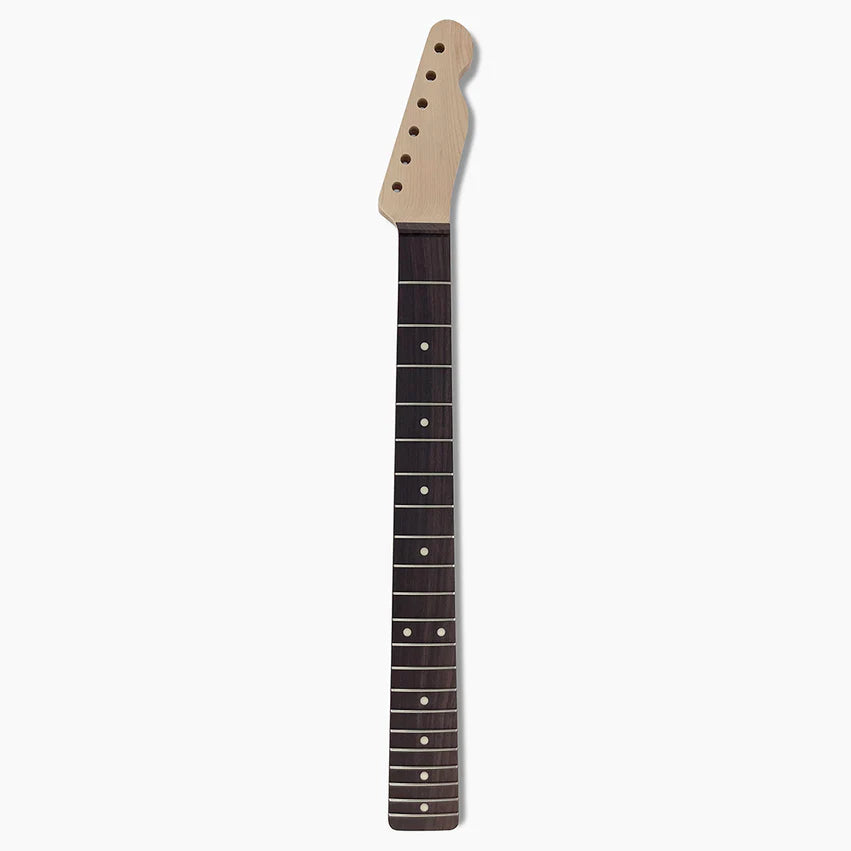 Allparts Replacement Rosewood Neck for Tele, No Finish, 10 Inch Radius, 21 Frets, Full
