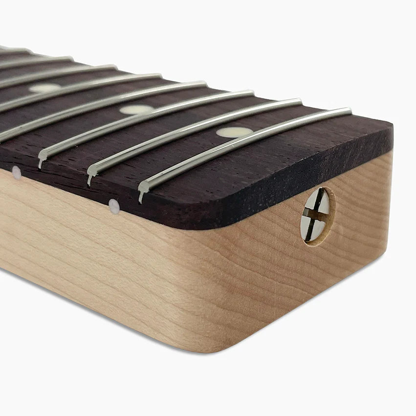 Allparts Replacement Rosewood Neck for Tele, No Finish, 10 Inch Radius, 21 Frets, Angled Heel
