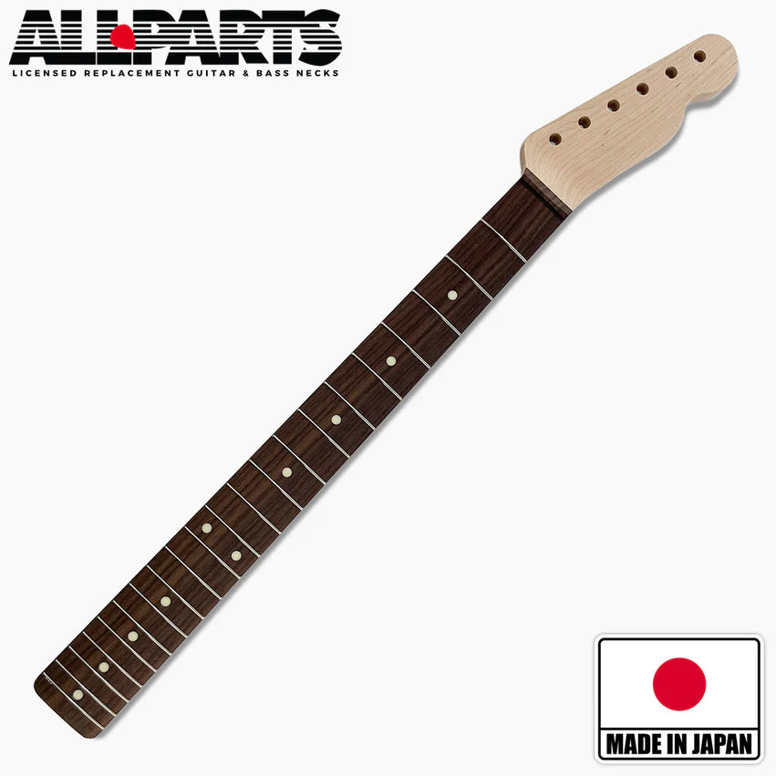 Allparts Replacement Rosewood Vee Profile Neck for Tele, No finish, 21 Frets
