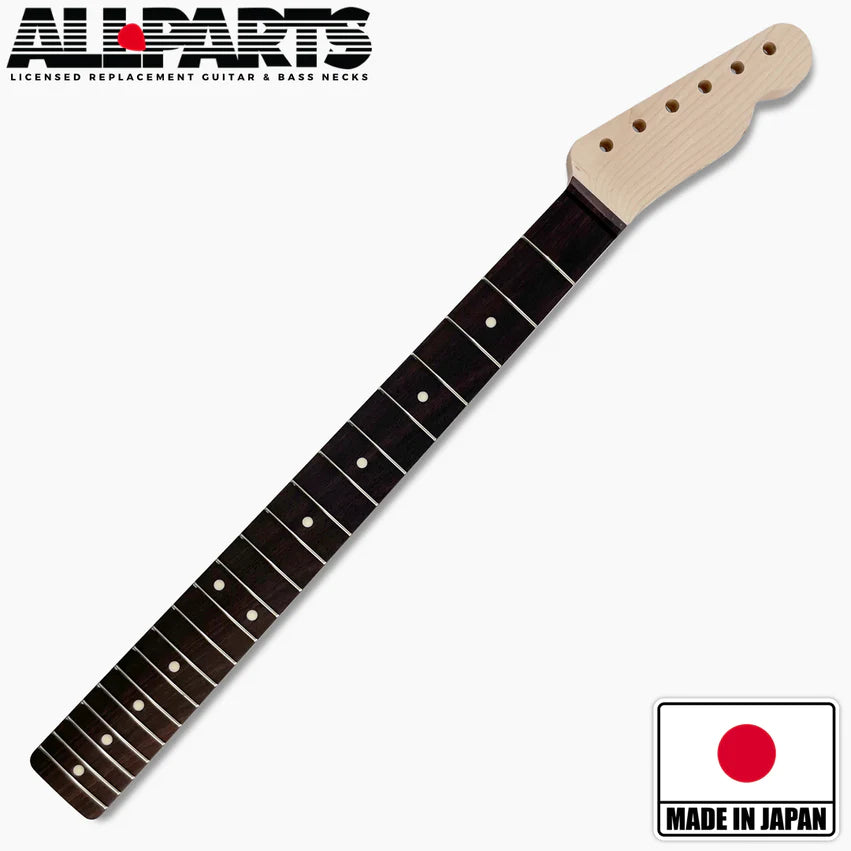 Allparts Replacement Rosewood Wide Nut Neck for Tele, No Finish, 21 Frets