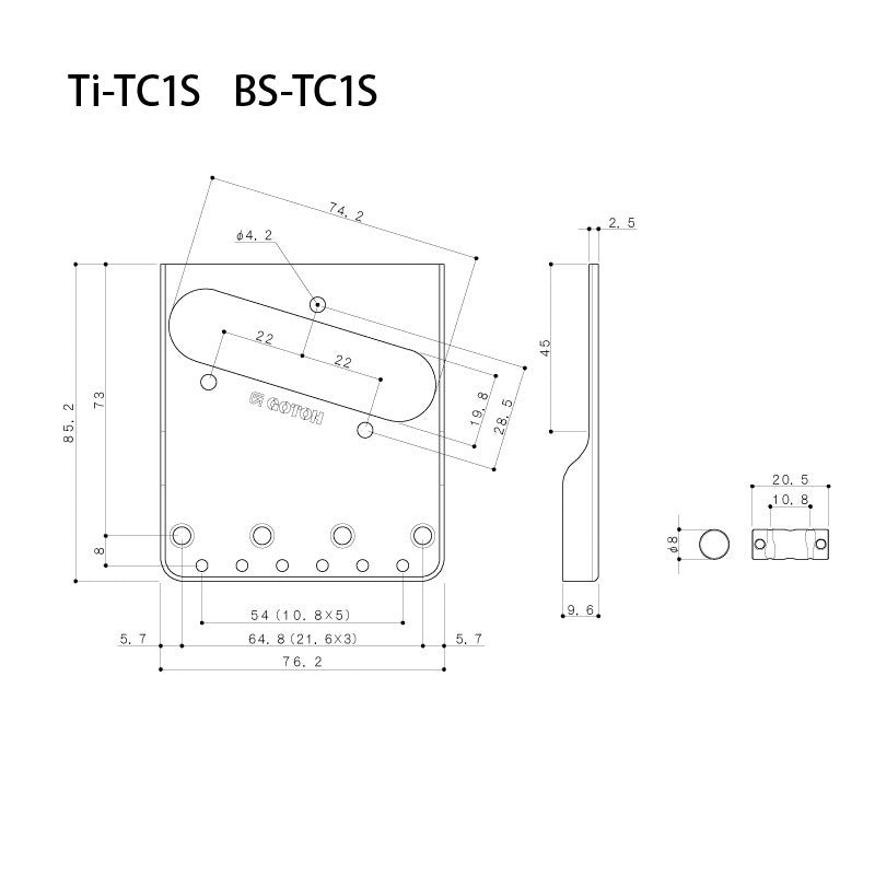 Allparts TB-5130-001 Gotoh In-Tune Bridge for Telecaster